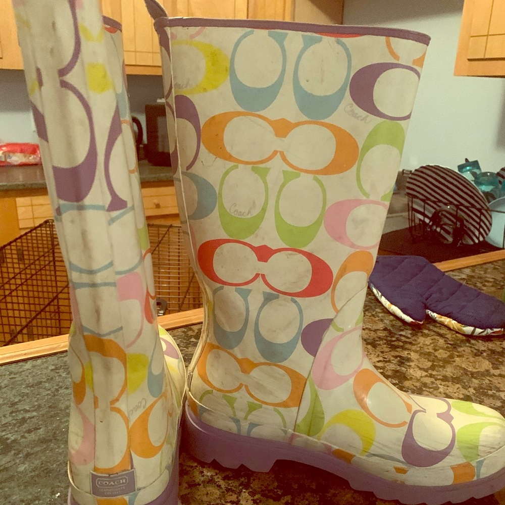 Rainbow Coach Rain Boots
